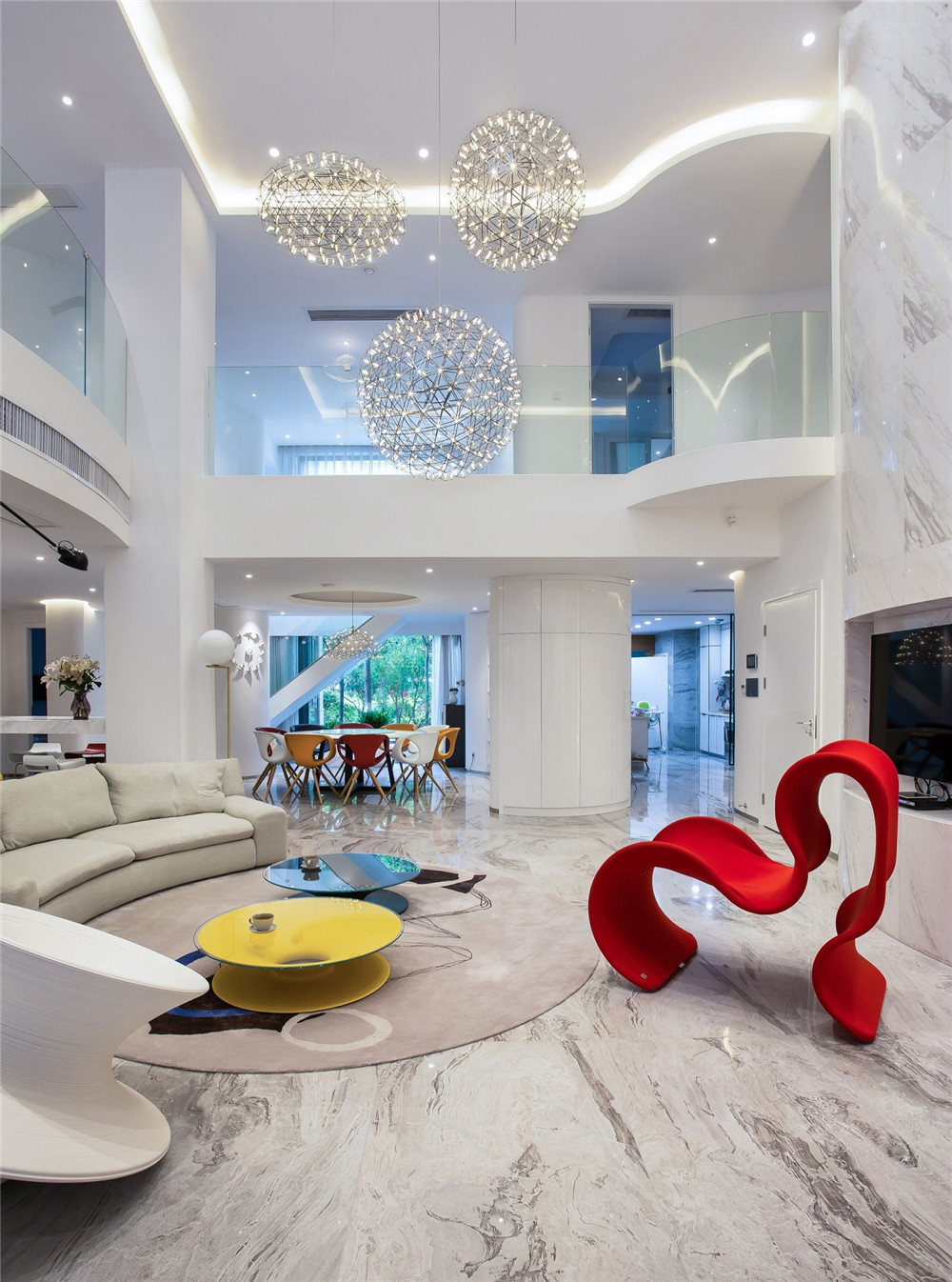 仁恒河濱城復式戶型裝修現代風格設計案例展示